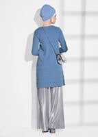 Vêtements hijab BLEU TUNIQUE COUPE CLASSIQUE 7354