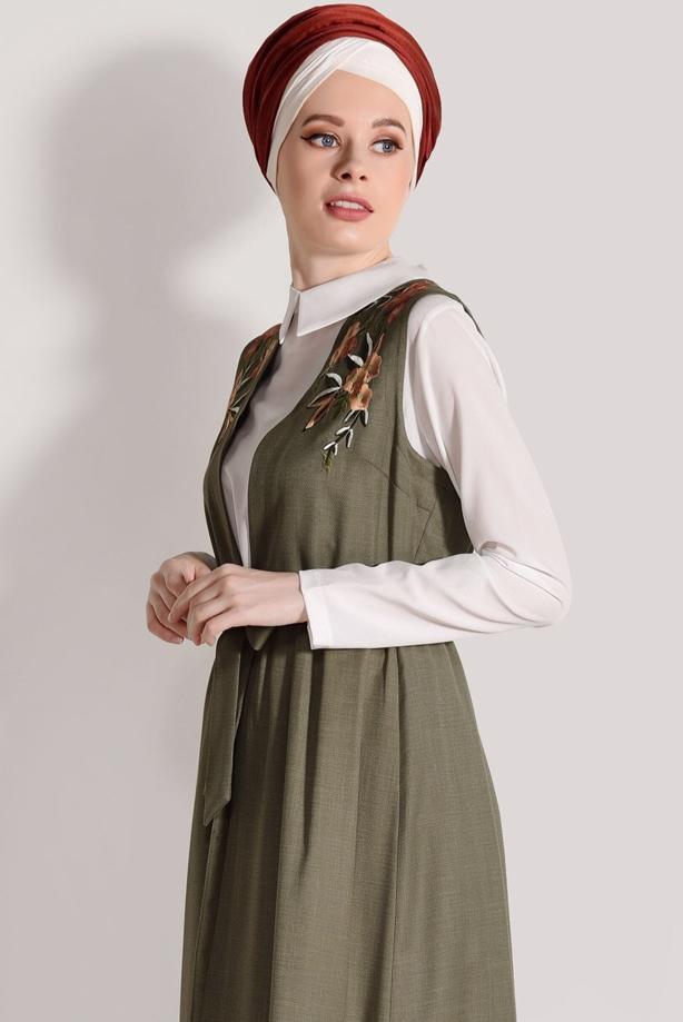 Vêtements hijab  EMBROIDERY DETAIL 2-PIECE TUNIC 7713  - TRENDTESETTÜR