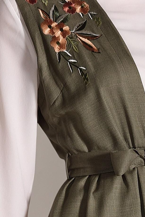 Vêtements hijab  EMBROIDERY DETAIL 2-PIECE TUNIC 7713  - TRENDTESETTÜR