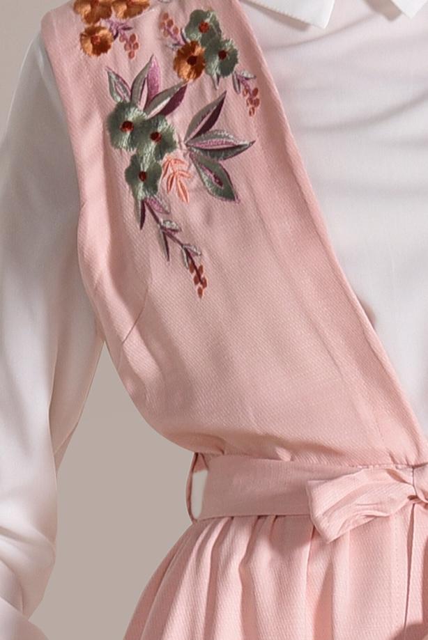 Vêtements hijab  EMBROIDERY DETAIL 2-PIECE TUNIC 7713  - TRENDTESETTÜR