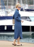 Hijab clothing NAVY BLUE DENIM TUNIC WITH SNAPS 8524 