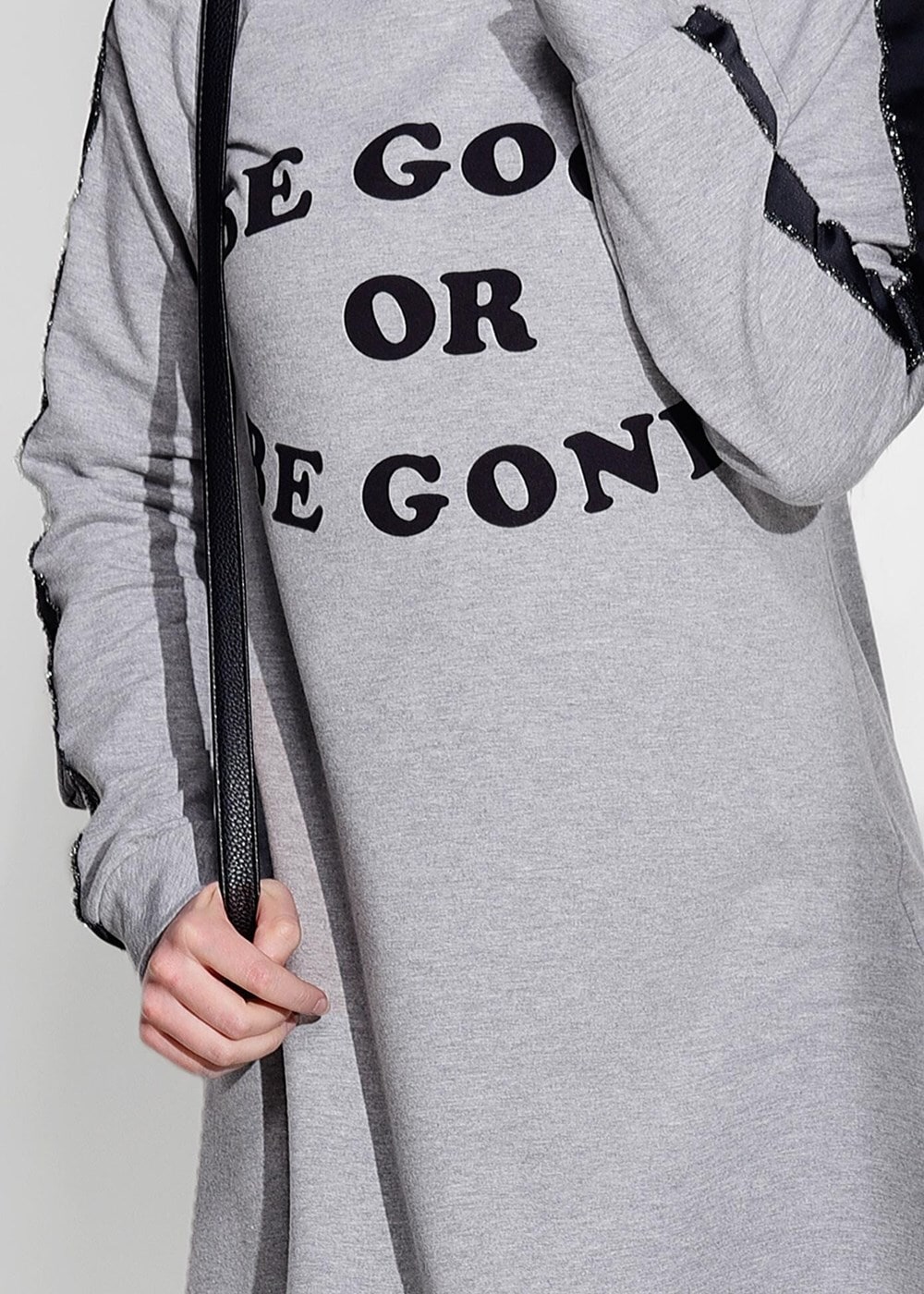 Vêtements hijab GRIS TUNIQUE SPORT DÉTAILLÉE À RAYURES 8827