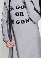 Vêtements hijab GRIS TUNIQUE SPORT DÉTAILLÉE À RAYURES 8827