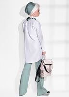 Vêtements hijab BLANC TUNIQUE BOUTONNÉE 8878
