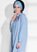 Hijab clothing BLUE BUTTONED TUNIC 8878 
