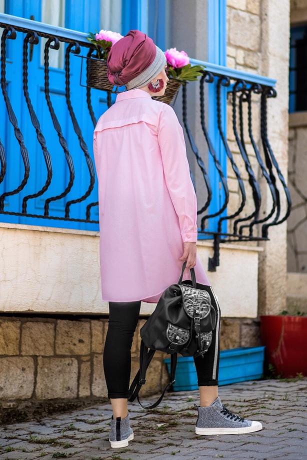 Hijab clothing  BUTTONED TUNIC 8878  - TRENDTESETTÜR