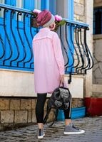 Hijab clothing PINK BUTTONED TUNIC 8878 
