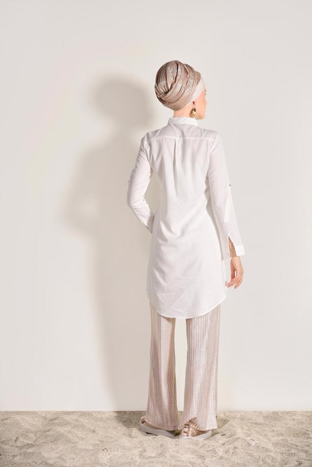 Vêtements hijab  BEAD EMBROIDERED TUNIC 9009  - TRENDTESETTÜR