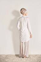 Vêtements hijab CRÈME TUNIQUE BRODÉE DE PERLES 9009