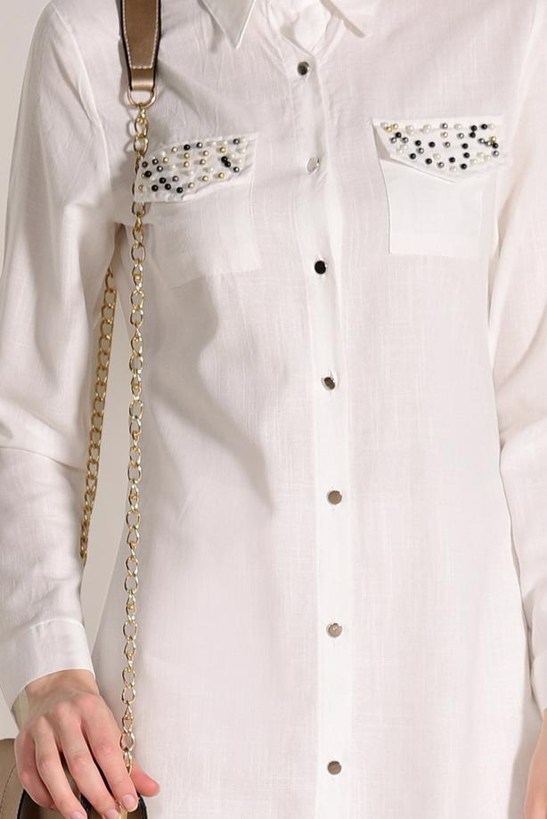 Vêtements hijab  BEAD EMBROIDERED TUNIC 9009  - TRENDTESETTÜR