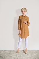 Hijab clothing ORANGE BEAD EMBROIDERED TUNIC 9009 