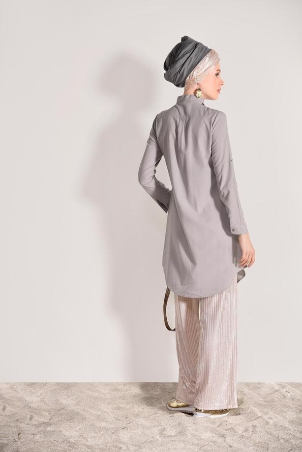 Vêtements hijab  BEAD EMBROIDERED TUNIC 9009  - TRENDTESETTÜR