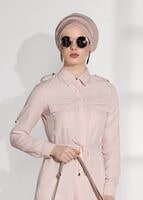Hijab clothing POWDER POCKET DETAILED LONG TUNIC 9207 