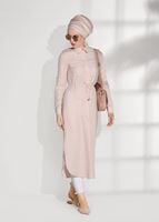 Hijab clothing POWDER POCKET DETAILED LONG TUNIC 9207 