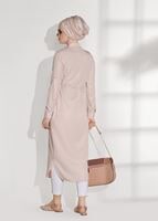 Hijab clothing POWDER POCKET DETAILED LONG TUNIC 9207 
