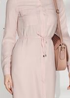 Tesettür giyim PUDRA T 9207 Lvr-Cep Detaylı Uzun Tunik