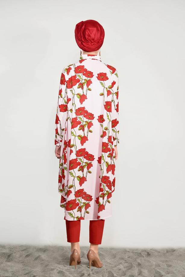Vêtements hijab  FLORAL TUNIC 9503  - TRENDTESETTÜR