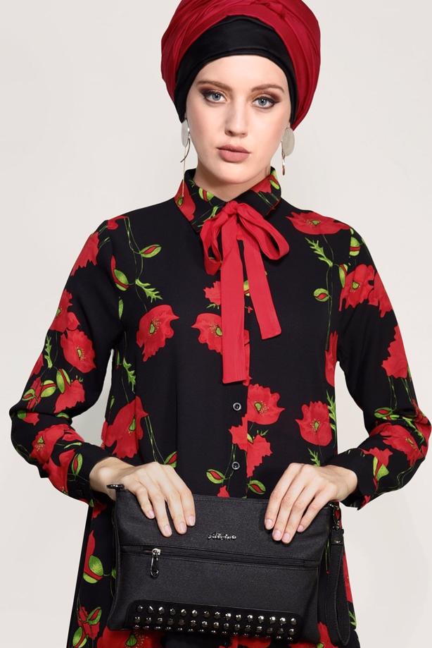 Vêtements hijab  FLORAL TUNIC 9503  - TRENDTESETTÜR