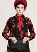 Vêtements hijab ROUGE BORDEAUX TUNIQUE FLORALE 9503