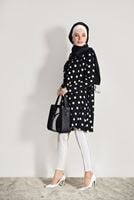 Hijab clothing BLACK SPOTTED TUNIC 9571 