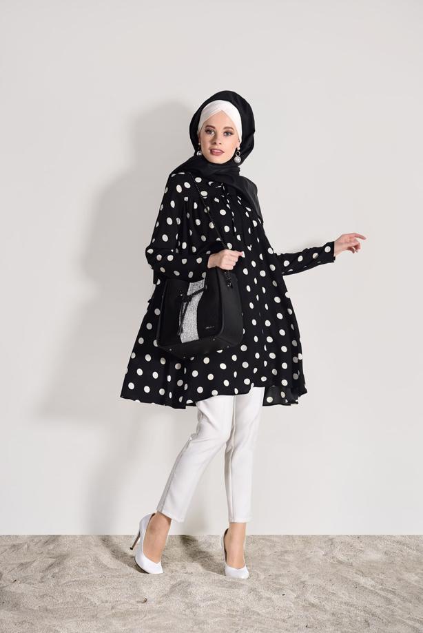 Vêtements hijab  SPOTTED TUNIC 9571  - TRENDTESETTÜR