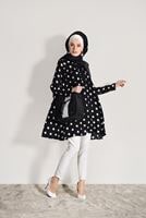 Hijab clothing BLACK SPOTTED TUNIC 9571 
