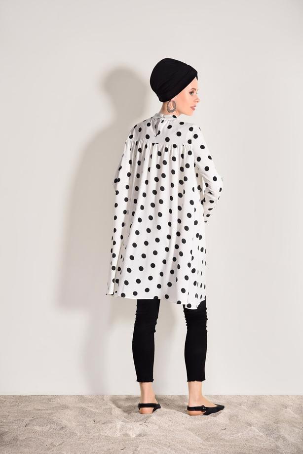 Vêtements hijab  SPOTTED TUNIC 9571  - TRENDTESETTÜR