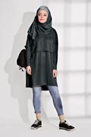 Vêtements hijab VERT TUNIQUE TISSU GEAR 9761