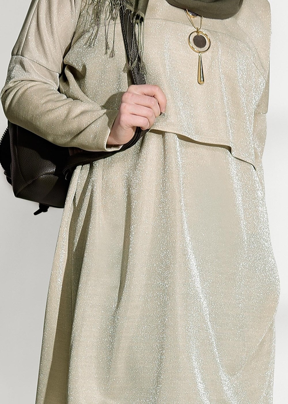 Vêtements hijab BEIGE TUNIQUE TISSU GEAR 9761