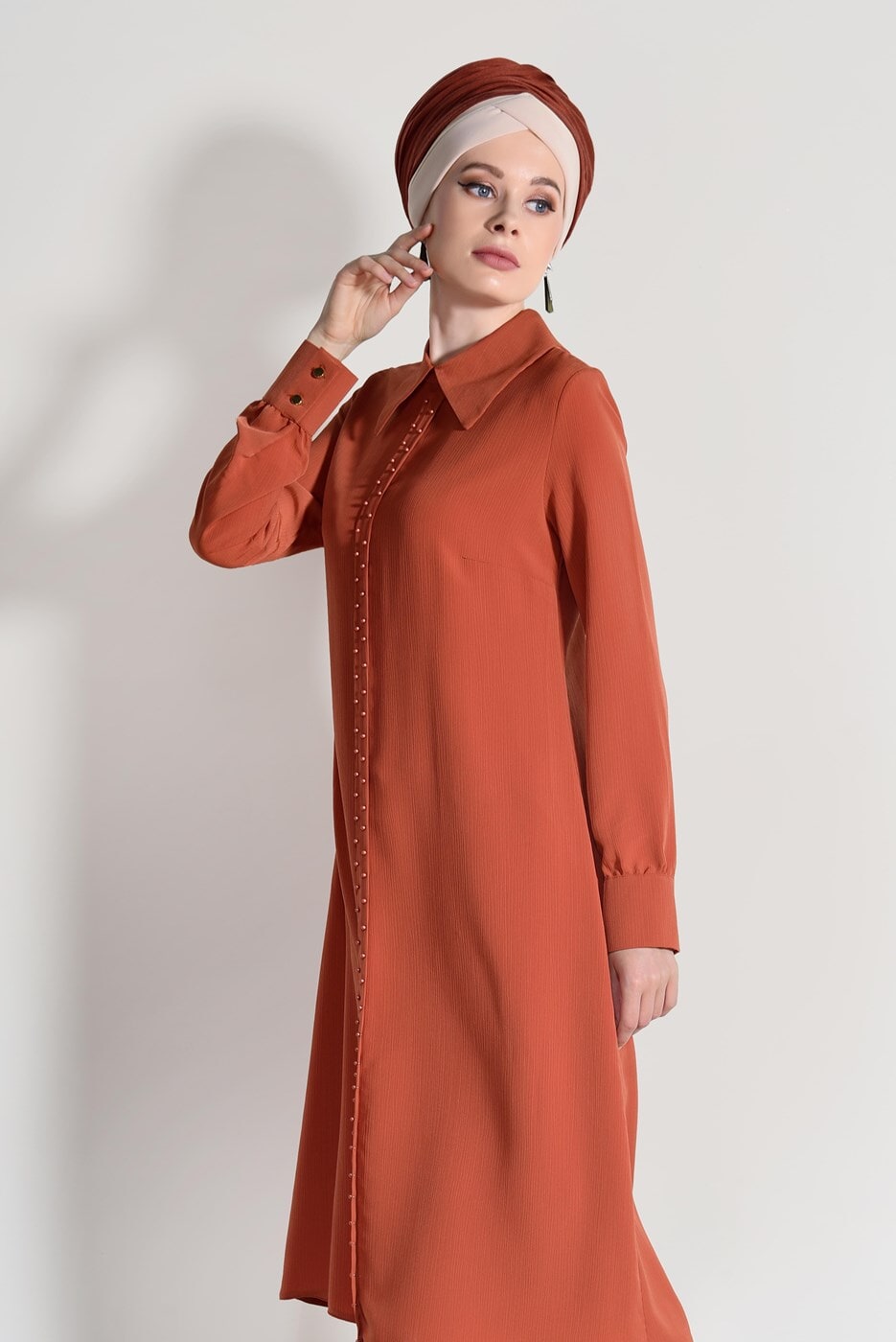 Hijab clothing ORANGE TUNIC 9825 