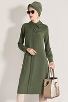 Vêtements hijab KAKI TUNIQUE 9825
