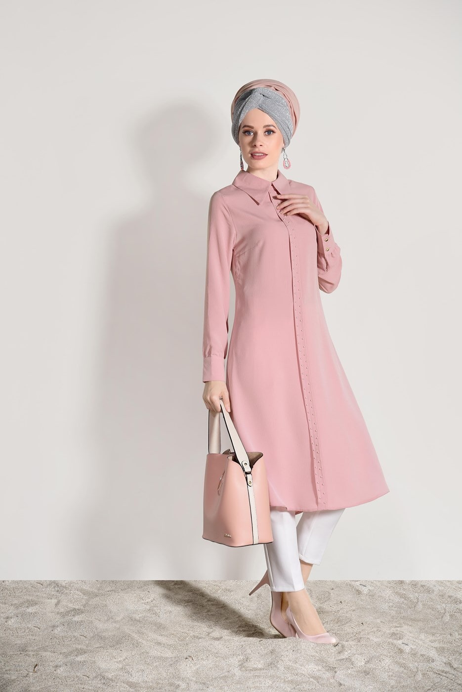 Vêtements hijab POUDRE TUNIQUE 9825
