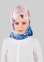 Tesettür giyim LACİVERT T 12023-1 ALVİNA DESENLİ EŞARP