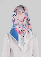 Tesettür giyim LACİVERT T 12023-1 ALVİNA DESENLİ EŞARP