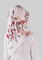 Tesettür giyim ALTIN T 12023-1 ALVİNA DESENLİ EŞARP