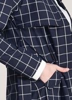 Vêtements hijab BLEU MARINE TRENCH À CARREAUX 3307-1