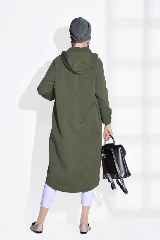 Hijab clothing  POCKET DETAILED TRENCH COAT 70014  - TRENDTESETTÜR