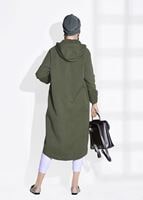 Hijab clothing KHAKI POCKET DETAILED TRENCH COAT 70014 