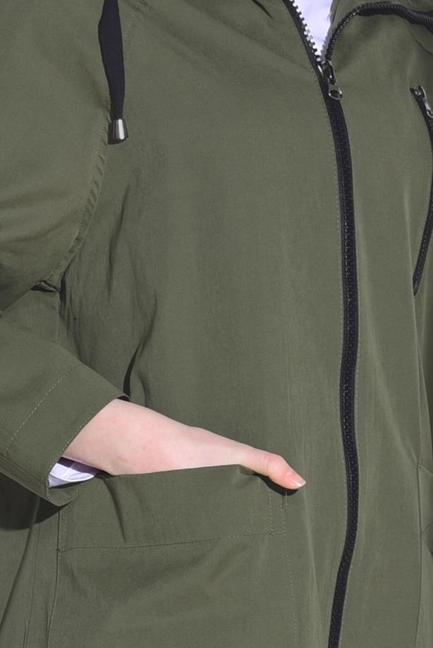 Hijab clothing  POCKET DETAILED TRENCH COAT 70014  - TRENDTESETTÜR