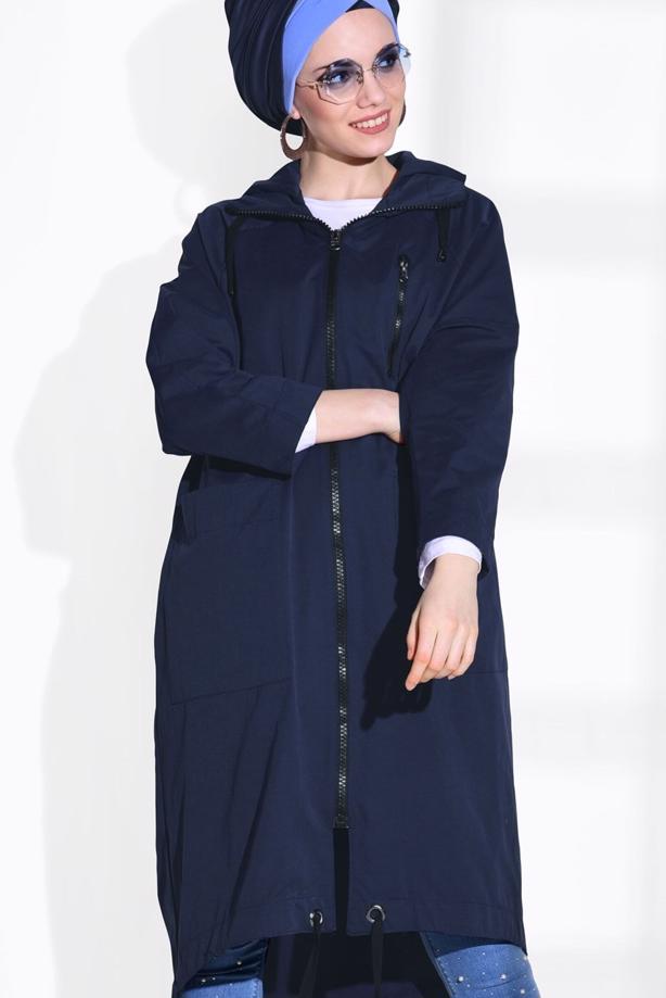 Hijab clothing  POCKET DETAILED TRENCH COAT 70014  - TRENDTESETTÜR
