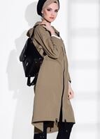 Hijab clothing MINK POCKET DETAILED TRENCH COAT 70014 