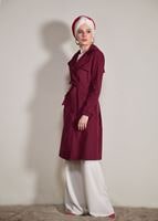Vêtements hijab ROUGE BORDEAUX Trench Coat T 0876