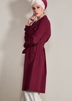 Vêtements hijab ROUGE BORDEAUX Trench Coat T 0876