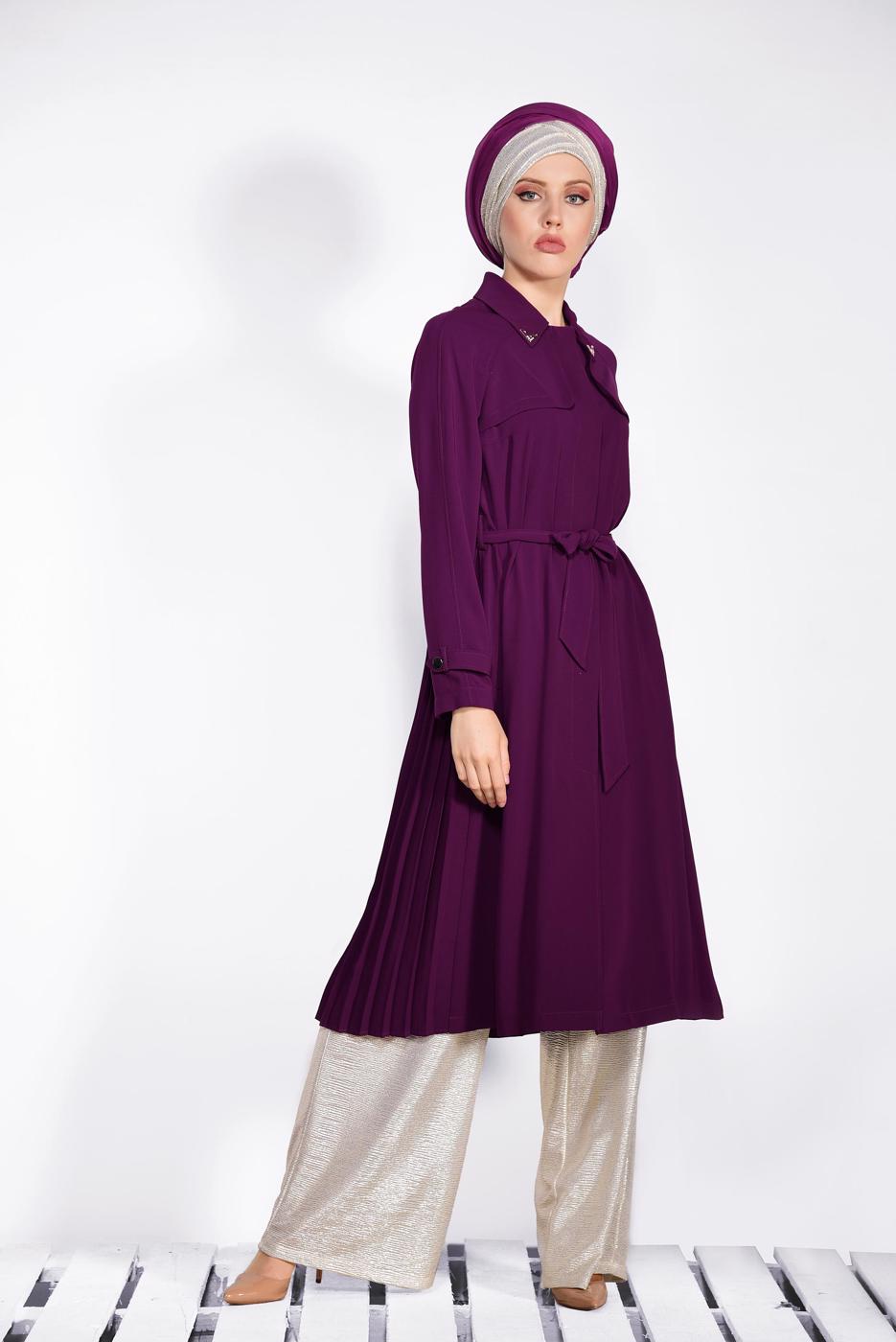 Tesettür giyim MÜRDÜM T 1044 Virona Trençkot-Alv Fashion