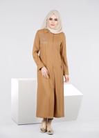 Tesettür giyim KAHVE T 1050 Miami Trençkot-Alv Fashion