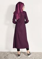 Tesettür giyim MÜRDÜM FERMUARLI CEP DETAYLI TRENÇKOT 1050 