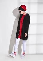 Tesettür giyim SİYAH T 1208 Lvr-Arma Detaylı Trençkot