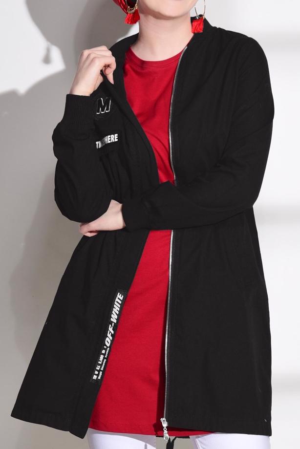 Hijab-Kleidung  T 1208 Lvr-Arma Detaylı Trençkot - TRENDTESETTÜR