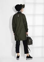 Tesettür giyim HAKİ T 1208 Lvr-Arma Detaylı Trençkot