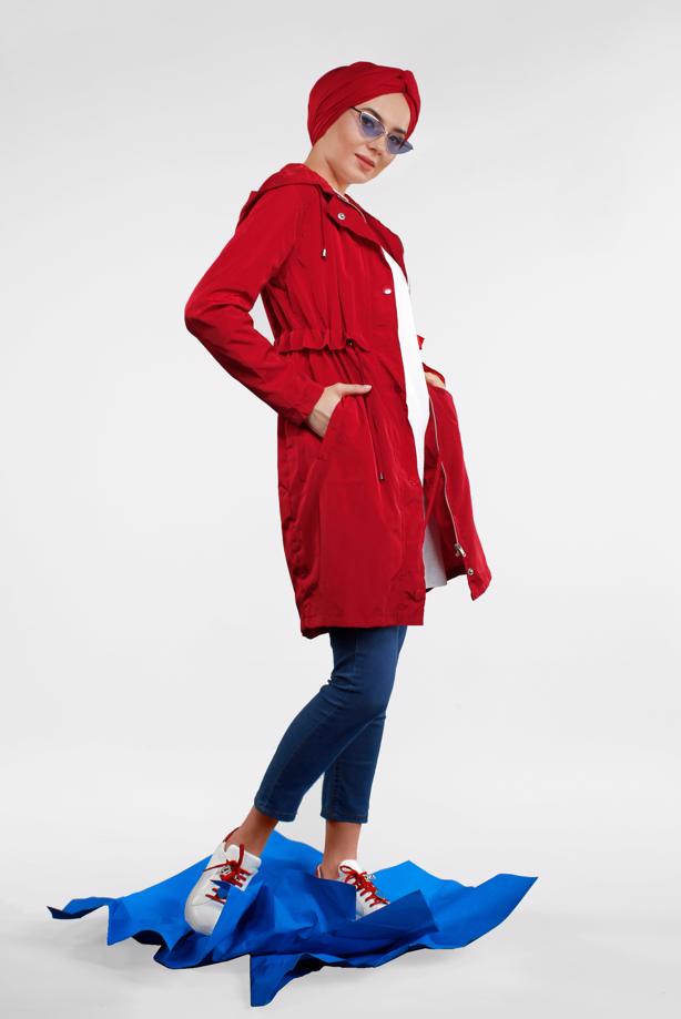 Vêtements hijab  LACE-UP HOODED TRENCHCOAT 2008   - TRENDTESETTÜR
